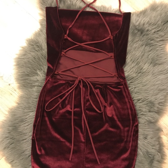 Velvet Wine Dress - Picture 3 of 3